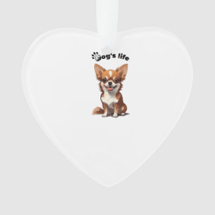 Happy Chihuahua � Cute Design for Dog Lovers Ornament