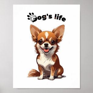 Happy Chihuahua – Cute Design for Dog Lovers Poster