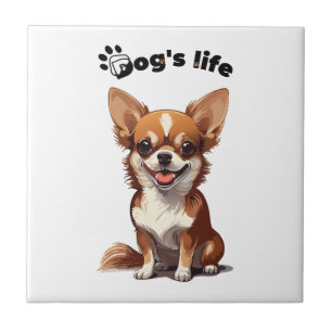 Happy Chihuahua � Cute Design for Dog Lovers Tile