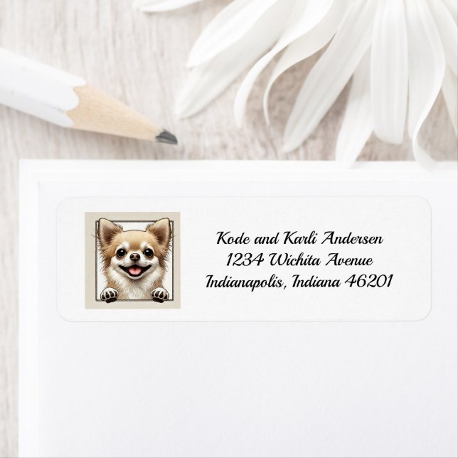 Happy Chihuahua Return Address Label (Insitu)