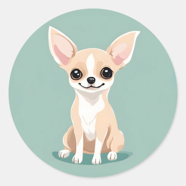 Happy Chihuahua Sticker (Front)