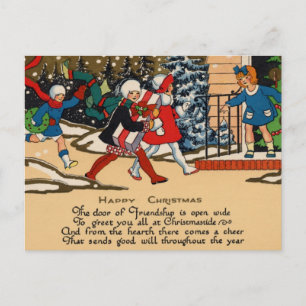 Happy Children Holiday Postcard