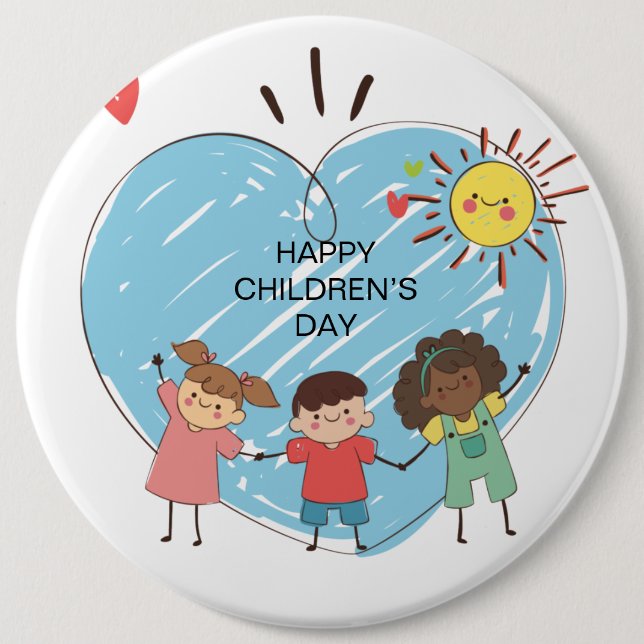 Happy Children’s Day 6 Cm Round Badge (Front)