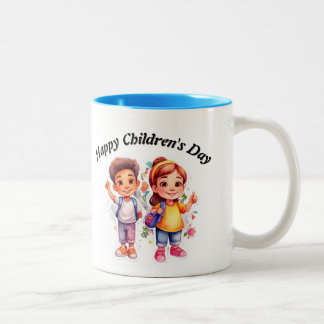 Happy Children's Day Two-Tone Coffee Mug