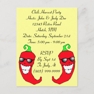 Happy Chiles Chile Pepper Ristra PARTY INVITATION