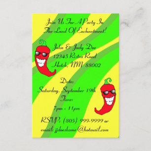 Happy Chiles Pepper Ristra Chile peppers NM themed Invitation