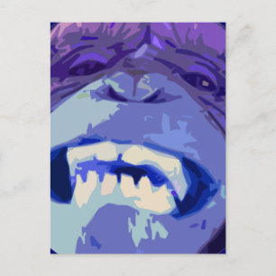 Happy Chimp monkey postcard