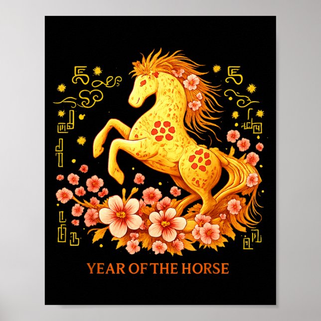 Happy Chinese Lunar New Year 2026 Year Of The Hors Poster (Front)