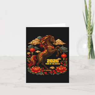 Happy Chinese Lunar New Year Of The Horse 2026  Card
