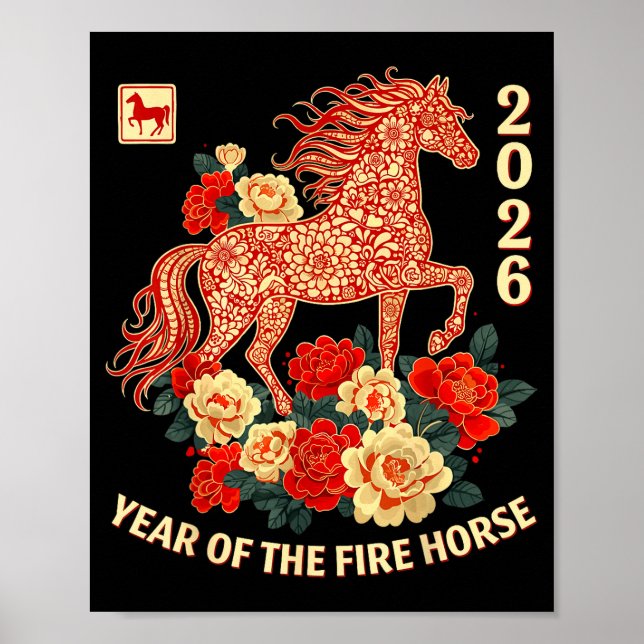 Happy Chinese Lunar New Year Of The Horse 2026 Kid Poster (Front)