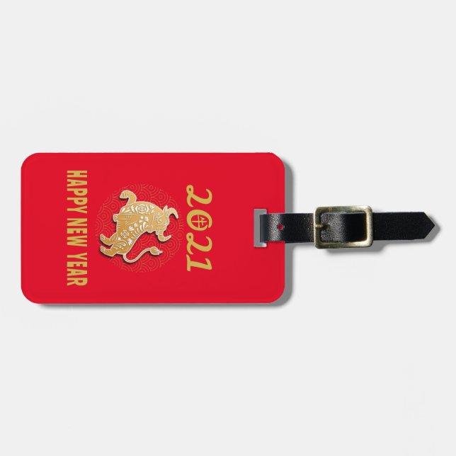 Happy Chinese New Year 2021 Luggage Tag (Front Horizontal)