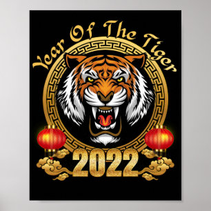 Happy Chinese New Year 2022 Year of the Tiger Poster