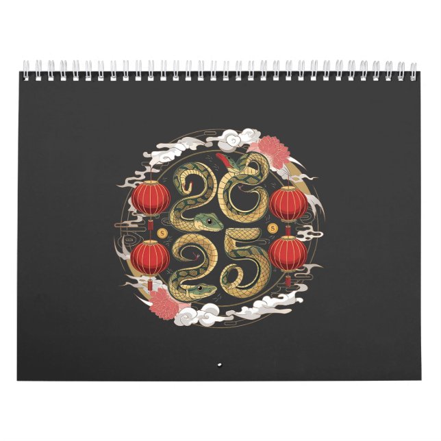 Happy Chinese New Year 2025 Snake Culture Calendar (Cover)