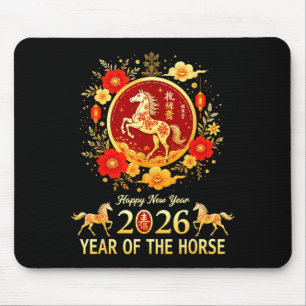 Happy Chinese New Year 2026 Lunar Year Of The Hors Mouse Mat