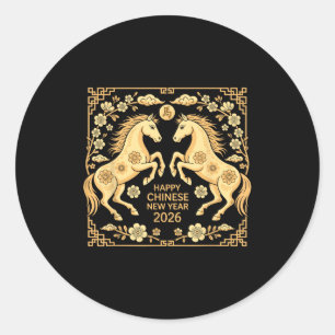 Happy Chinese New Year 2026 Tee Lunar New Year Of  Classic Round Sticker