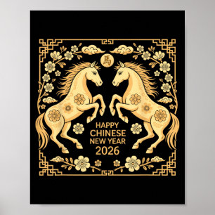 Happy Chinese New Year 2026 Tee Lunar New Year Of  Poster