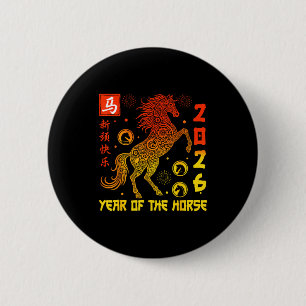 Happy Chinese New Year 2026 Traditional Year Of Th 6 Cm Round Badge