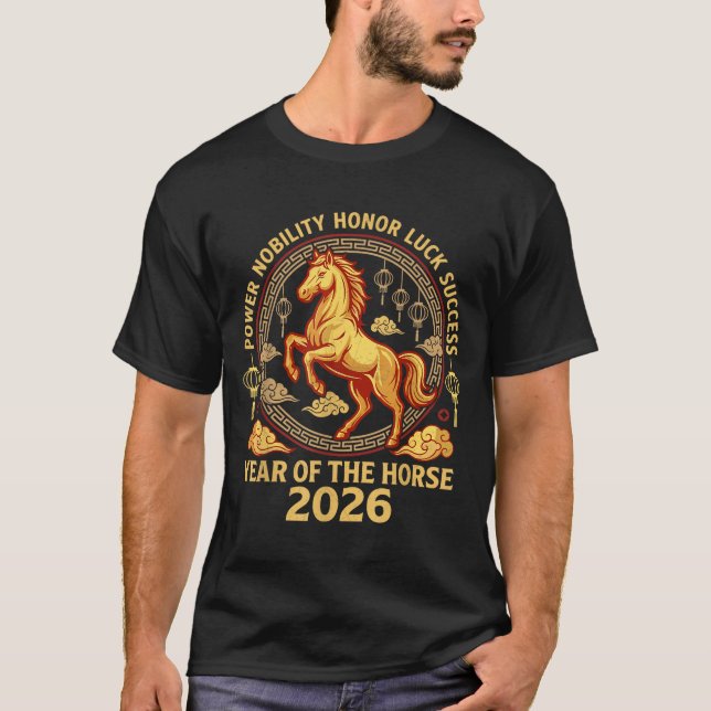 Happy Chinese New Year 2026 Year Of The Horse 2026 T-Shirt (Front)