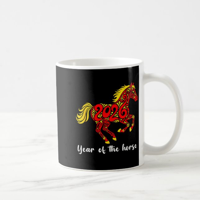 Happy Chinese New Year 2026 Year Of The Horse Horo Coffee Mug (Right)