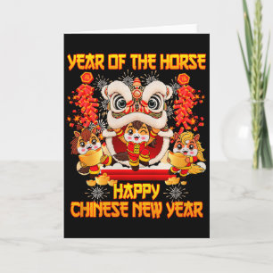 Happy Chinese New Year 2026 Year Of The Horse Kid  Card