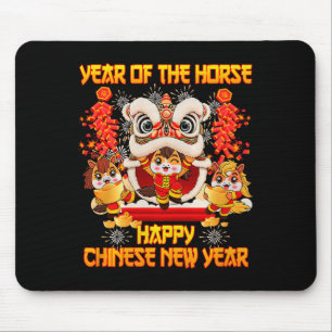 Happy Chinese New Year 2026 Year Of The Horse Kid  Mouse Mat
