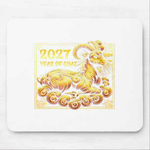 Happy Chinese New Year 2027 - Lunar New Year Goat Mouse Mat