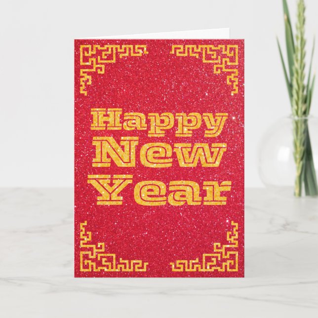 Happy Chinese New Year Glitter Card (Front)