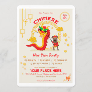 Happy Chinese New Year Invitation Card