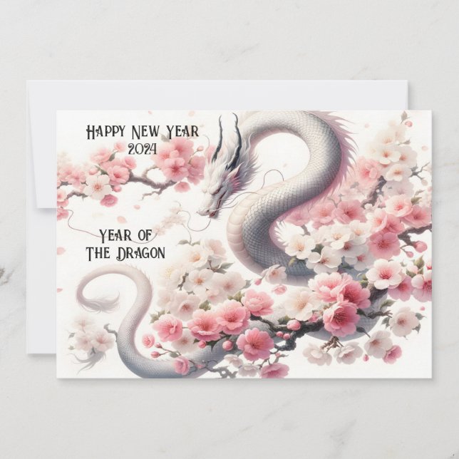 Happy Chinese New Year Of The Dragon Holiday Card (Front)