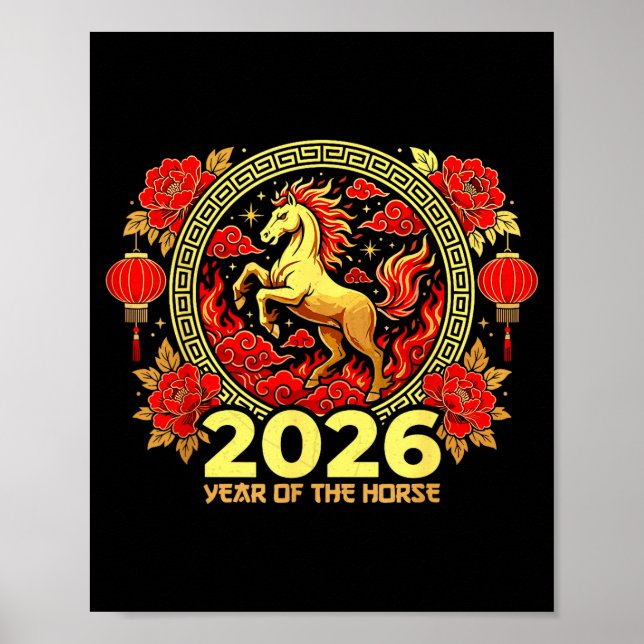 Happy Chinese New Year Of The Fire Horse Chinese Z Poster (Front)