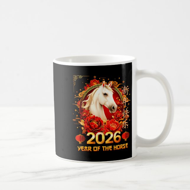 Happy Chinese New Year Of The Horse 2026 Lunar New Coffee Mug (Right)