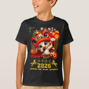 Happy Chinese New Year Of The Horse 2026 Lunar New T-Shirt