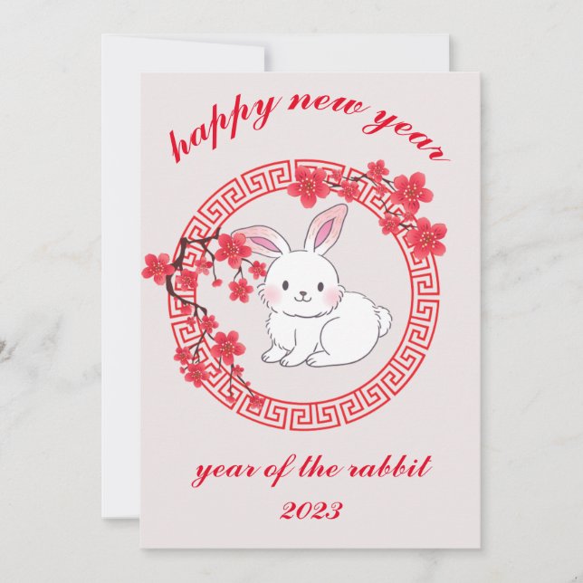  happy Chinese new year of the rabbit 2023 Holiday (Front)
