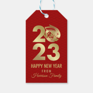 Happy Chinese New Year of the Rabbit Gift Tags