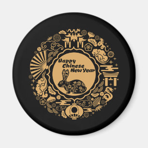 Happy Chinese New Year of the Rabbit Magnet