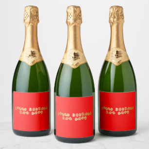 Happy Chinese New Year Sparkling Wine Label