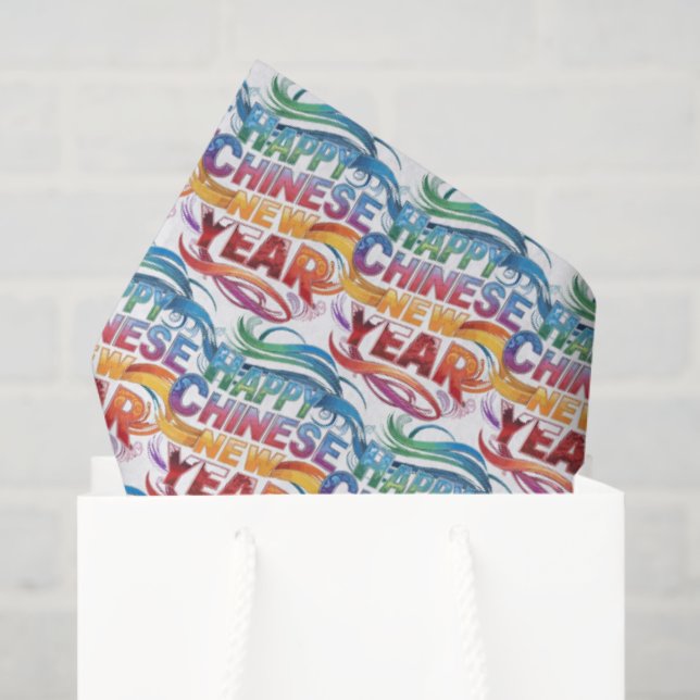 Happy Chinese New Year  Tissue Paper (Gift Bag)