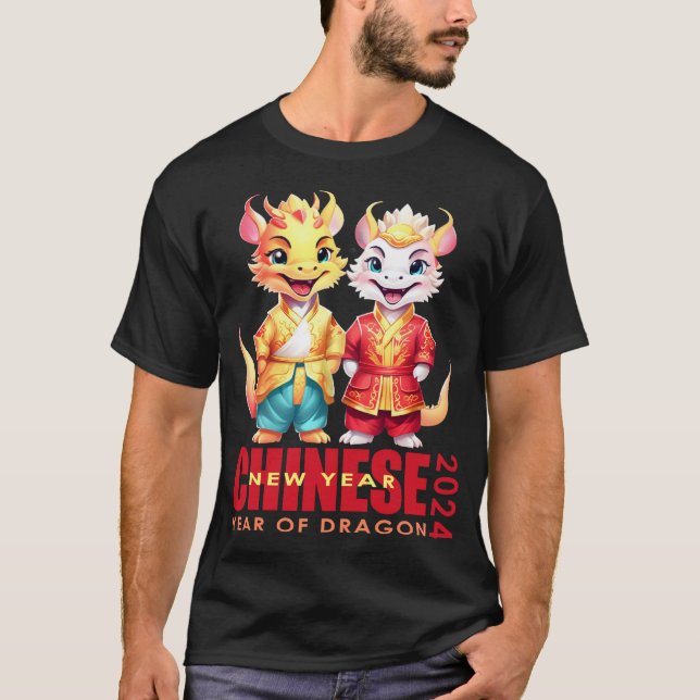 Happy Chinese New Year, Year Of Dragon T-Shirt (Front)