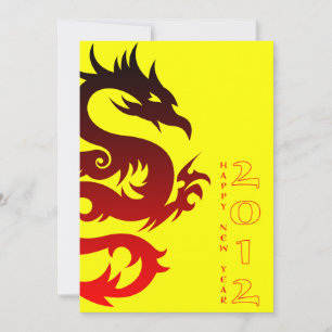 happy chinese new year : year of the dragon invitation