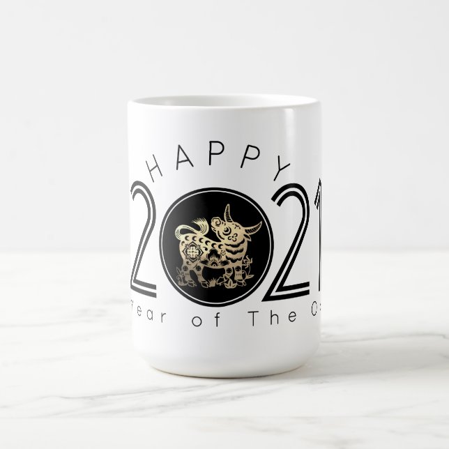 Happy Chinese Ox New Year 2021 L Mug (Center)
