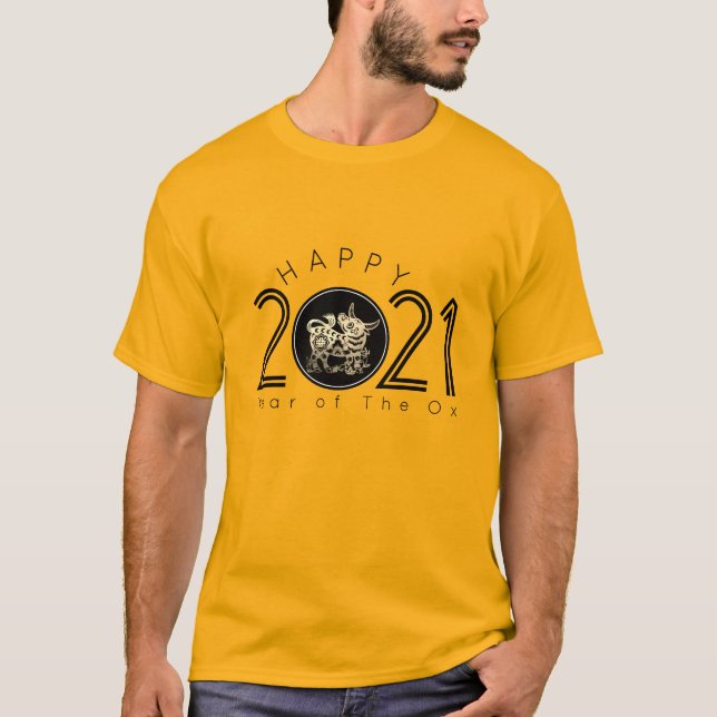 Happy Chinese Ox New Year 2021 Men's T T-Shirt (Front)