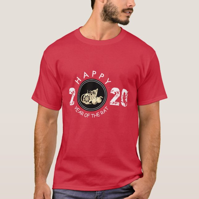 Happy Chinese Rat New Year 2020 Men T-shirt 2 (Front)