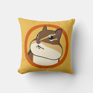 Happy Chippy Chipmunk Orange! 幸せそうなシマリスのクッション！ Cushion