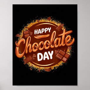 Happy Chocolate Day Celebrating World Chocolate Da Poster