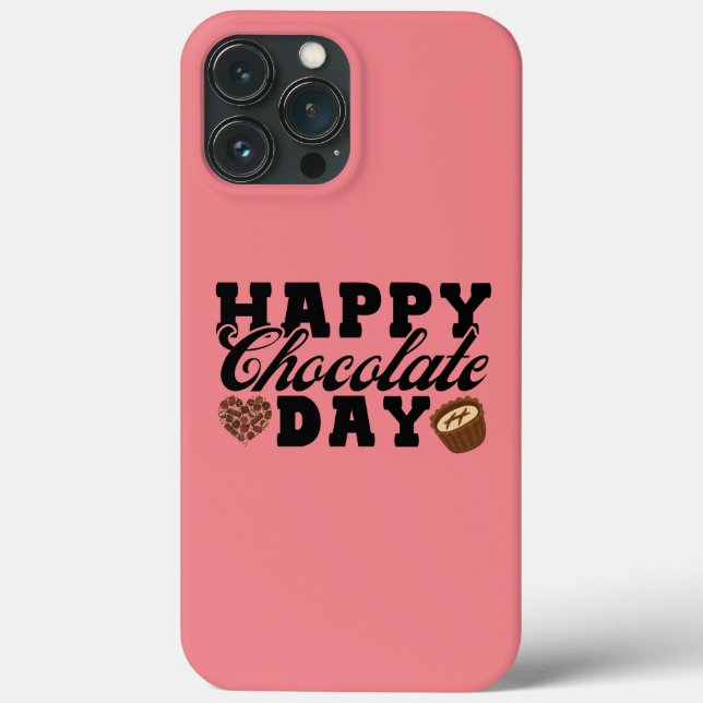 Happy Chocolate Day, Chocolate Lover's Joyful Case-Mate iPhone Case (Back)