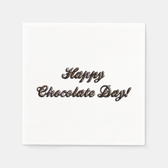 Happy Chocolate Day Napkin (Front)