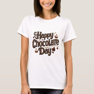 Happy Chocolate Day, Typography T-shirt Design