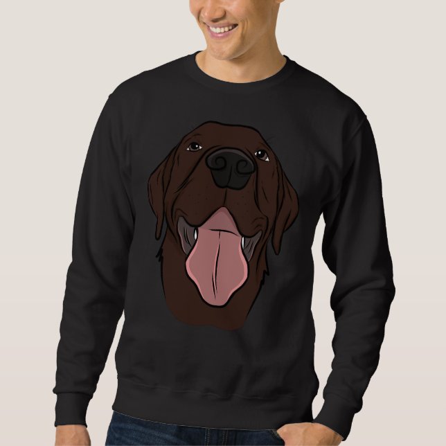 Happy Chocolate Lab Sweatshirt (Front)
