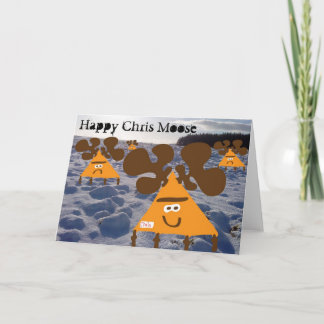 Happy Chris Moose Holiday Card