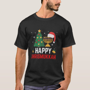 Happy Chrismukkah Cool Holiday Gift Funny Hanukkah T-Shirt